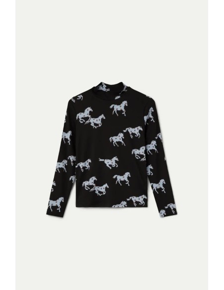 CAMISETA CON ESTAMPADO HORSE 12107